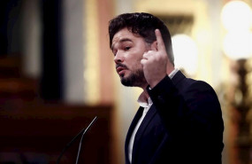 ep el portavoz de erc gabriel rufian durante su comparecencia en el pleno celebrado este miercoles