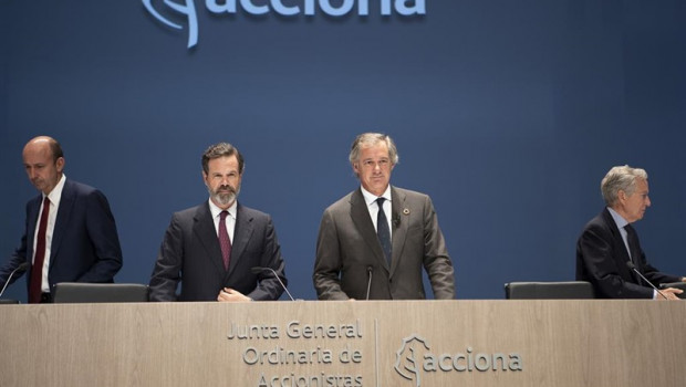 ep el presidente de acciona jose manuel entrecanales y su vicepresidente juan ignacio entrecanales