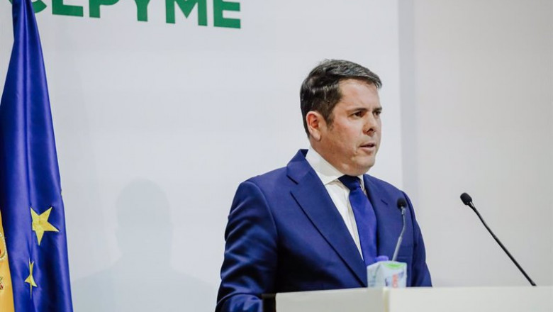 El presidente de Cepyme y vicepresidente de la CEOE, Gerardo Cuerva, interviene en la entrega de la VIII Edición de los Premios Cepyme en el Auditorio de Banco Santander, a 25 de abril de 2022, en Madrid (España). Estos galardones tienen como fin promover | Carlos Luján - Europa Press ep el presidente de cepyme y vicepresidente de la ceoe gerardo cuerva interviene en la entrega de la