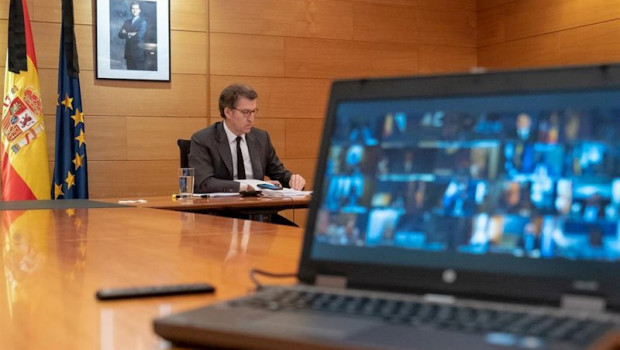 ep el presidente de la xunta alberto nunez feijoo participa en la decima videoconferencia con el