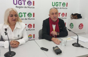 ep el secretario general de ugt pepe alvarez junto a la maxima dirigente del sindicato en la region