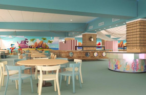 ep imagen render de uno de los buffets del resort