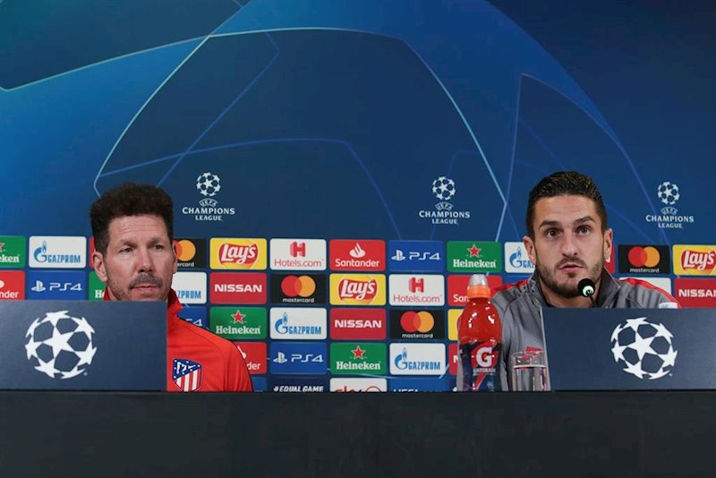 ep koke y diego pablo simeone en rueda de prensa
