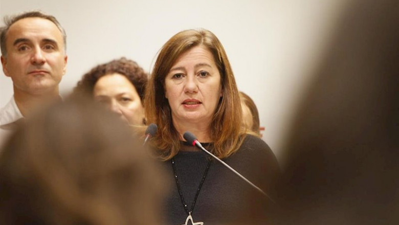 ep la secretaria general del psib francina armengol durante su intervencion en la noche electoral