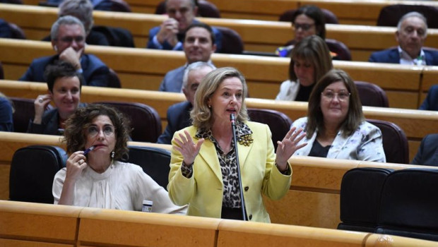 ep la vicepresidenta primera y ministra de economia comercio y empresa nadia calvino interviene