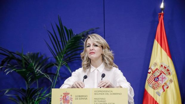 ep la vicepresidenta segunda del gobierno yolanda diaz en una rueda de prensa despues de una reunion