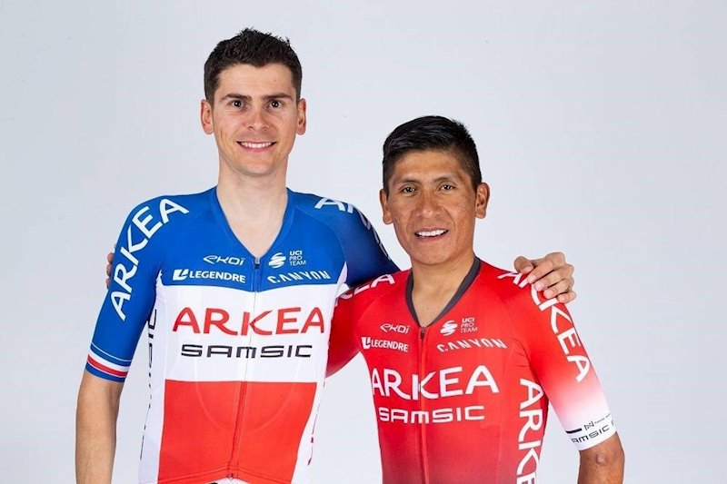 ep los ciclistas del team arkea-samsic warren barguil y nairo quintana
