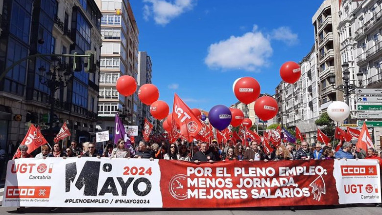 ep manifestacion ccoo y ugt 1 de mayo de 2024 en santander ep manifestacion ccoo y ugt 1 de mayo de 2024 en santander