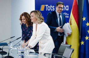 ep archivo   i d la ministra de sanidad monica garcia la ministra portavoz pilar alegria y el