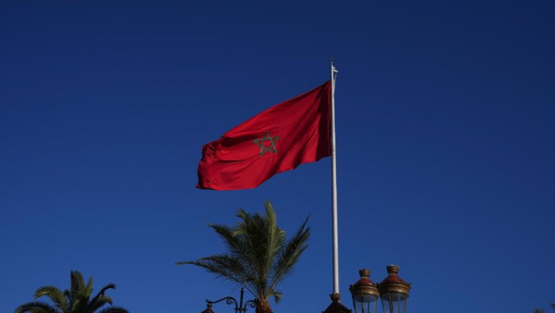ep archivo imagen de archivo de la bandera de marruecos ep archivo imagen de archivo de la bandera de marruecos