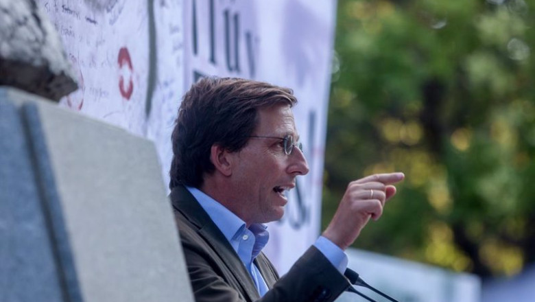 El alcalde de Madrid, José Luis Martínez-Almeida, interviene durante un acto de homenaje al concejal del PP, Miguel Ángel Blanco | Ricardo Rubio - Europa Press ep el alcalde de madrid jose luis martinez almeida interviene durante un acto de homenaje al