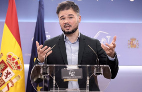ep el portavoz parlamentario de erc en el congreso gabriel rufian en una rueda de prensa previa a la