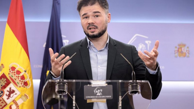 ep el portavoz parlamentario de erc en el congreso gabriel rufian en una rueda de prensa previa a la