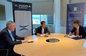 ep el presidente ejecutivo de indra group angel escribano y javier pujol consejero de ficosa