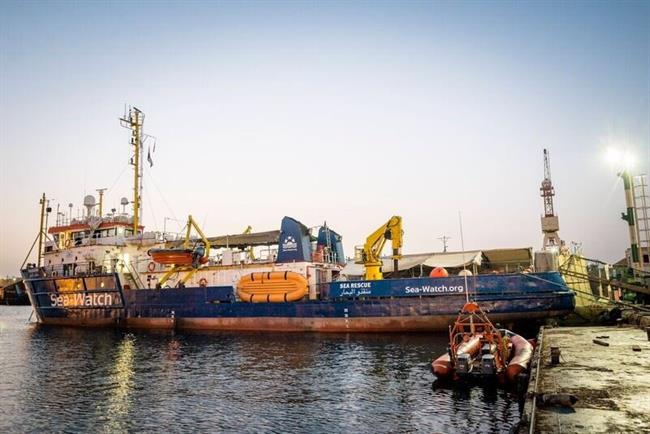 El 'Sea-Watch 3' atracado en un puerto de Malta | SEA-WATCH TWITTER ep el sea-watch 3 atracadoun puertomalta