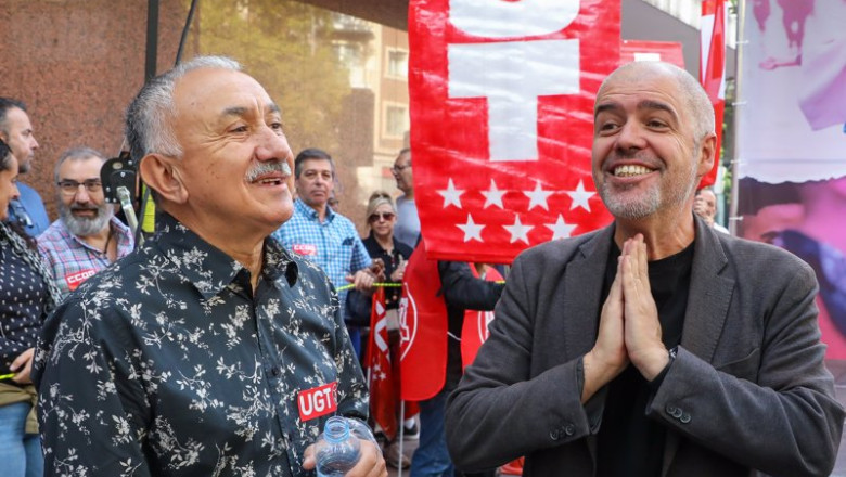 ep el secretario general de ugt pepe alvarez i y el secretario general de cc oo unai sordo en la ep el secretario general de ugt pepe alvarez i y el secretario general de cc oo unai sordo en la