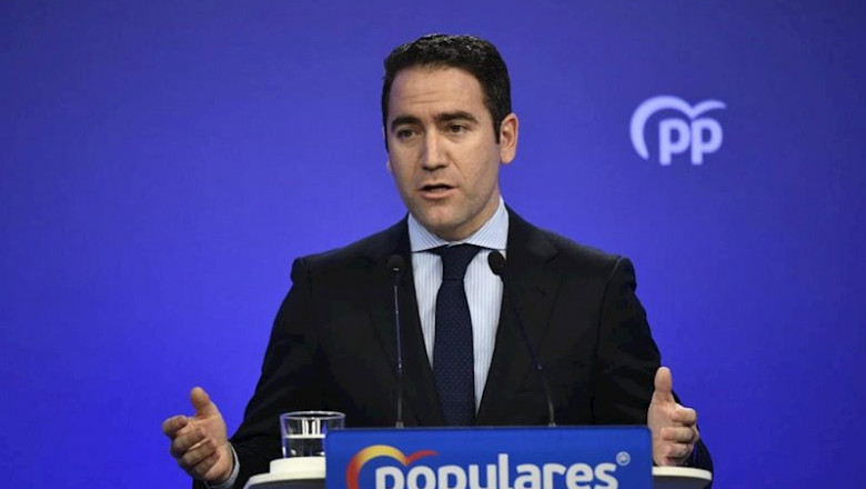 El secretario general del Partido Popular, Teodoro García Egea. | Óscar Cañas - Europa Press ep el secretario general del partido popular teodoro garcia egea durante la rueda de prensa tras la