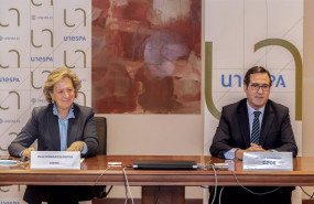 ep la presidenta de unespa pilar gonzalez de frutos y el presidente de ceoe antonio garamendi en la