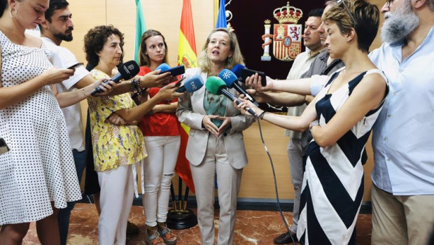 ep la vicepresidenta y ministra en funciones nadia calvino este sabado en declaraciones a los medios