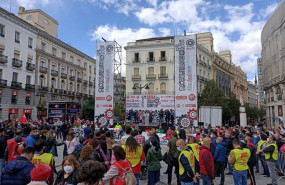 ep llegada de sindicatos a la puerta del sol