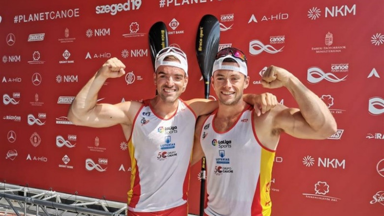 Los piragüistas españoles Pelayo Roza y Pedro Vázquez, subcampeones del mundo en K2 500 metros. | RFEP ep los piraguistas espanoles pelayo roza y pedro vazquez subcampeones del mundo en k2 500 metros