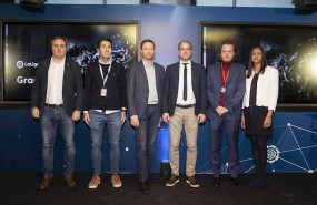 ep luis gil y resto de participantes de laliga en el primer showcase tecnologico de la patronal de