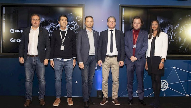 Luis Gil y resto de participantes de LaLiga en el primer 'Showcase' tecnológico de la patronal de clubs | LALIGA ep luis gil y resto de participantes de laliga en el primer showcase tecnologico de la patronal de