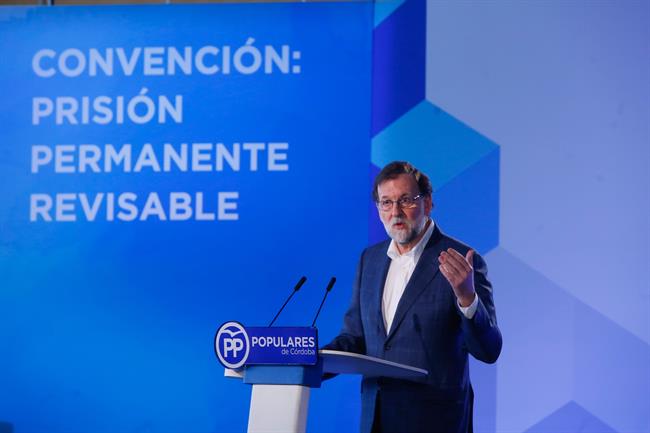 Mariano Rajoy en la convención del PP sobre prisión permanente revisable | ENRIQUE GÓMEZ (EUROPA PRESS) ep mariano rajoyla convencionppprision permanente revisable