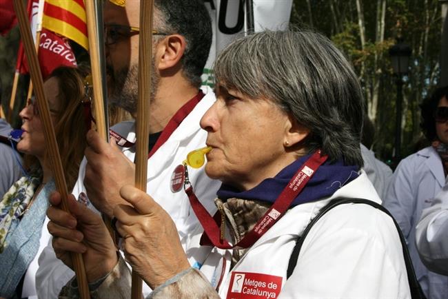 Metges de Catalunya en una protesta | METGES DE CATALUNYA ep metgescatalunyauna protesta