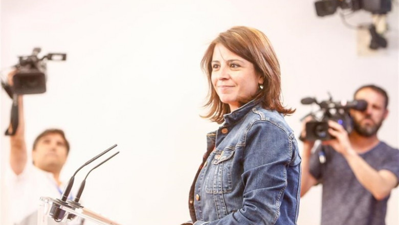 Rueda de prensa de la vicesecretaria general del PSOE y portavoz en el Congreso de los Diputados, Adriana Lastra | Ricardo Rubio - Europa Press ep ruedaprensala vicesecretaria generalpsoeportavozcongresolos diputados adriana lastra