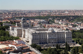 ep vista del palacio real de madrid desde la terraza superior del edificio espana que albergara el