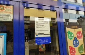 ep administracion de loteria de oviedo cerrada al publico a causa de la pandemia del coronavirus