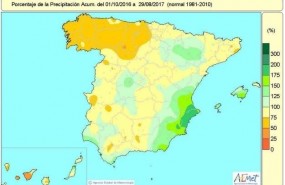 ep distribucionlluviasespana1-10-201629-8-2017