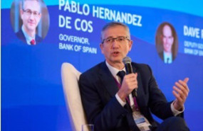 ep el gobernador del banco de espana pablo hernandez de cos en su intervencion en el panel inflation