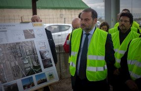 ep el ministro de fomento jose luis abalos visita las obras de la futura estacion intermodal t2 del