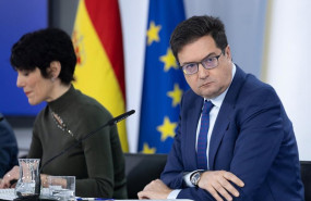 ep el ministro para la transformacion digital oscar lopez durante una rueda de prensa tras el