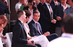 ep el presidente del gobierno pedro sanchez junto al embajador de espana ante la onu hector gomez y