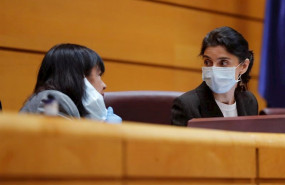 ep i-d la vicepresidenta primera de la camara alta cristina narbona conversa con la presidenta del