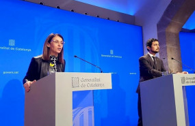 ep la consellera de presidencia meritxell budo y el conseller de territorio y sostenibilidad dami