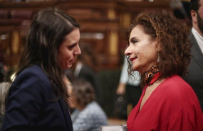 ep la ministra de igualdad irene montero y la portavoz del gobierno y ministra de hacienda maria