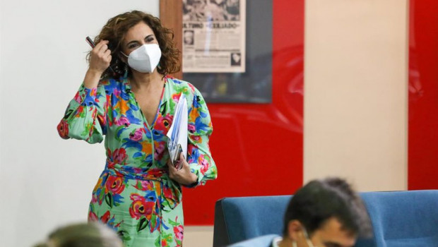 ep la ministra portavoz y ministra de hacienda maria jesus montero a su salida de una rueda de 20210525202503