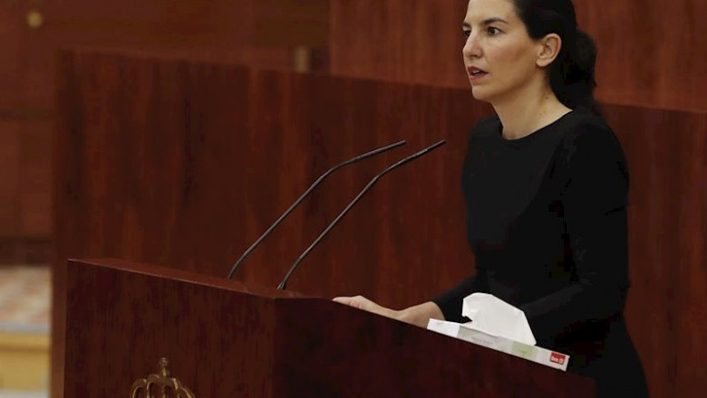 ep la portavoz de vox en la asamblea rocio monasterio durante un pleno en la asamblea de madrid