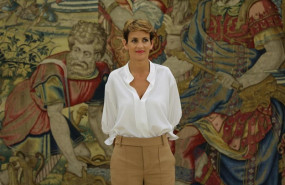ep la presidenta de la comunidad foral de navarra maria victoria chivite navascues espera a ser