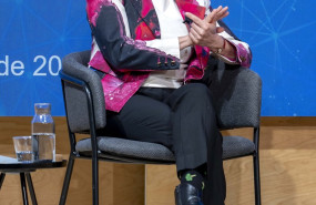 ep la presidenta del banco europeo de inversiones bei nadia calvino durante el encuentro geoeconomia