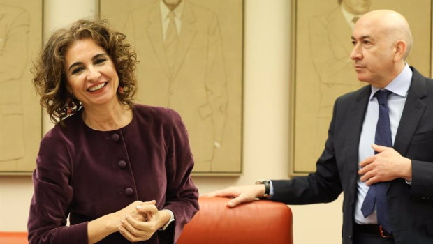 ep la vicepresidenta primera del gobierno y ministra de hacienda maria jesus montero y el presidente