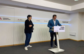 ep la vicesecretaria de trabajo y economia de erc laura pelay y el vicesecretario de comunicacion de