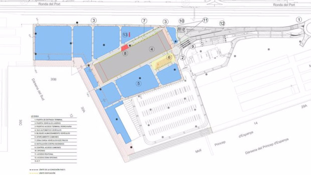 ep plano de la futura terminal de vehiculos de nyk en barcelona ep plano de la futura terminal de vehiculos de nyk en barcelona