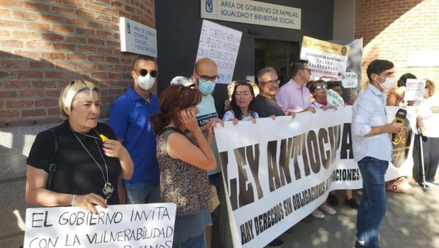 ep una concentracion de afectados por la ocupacion