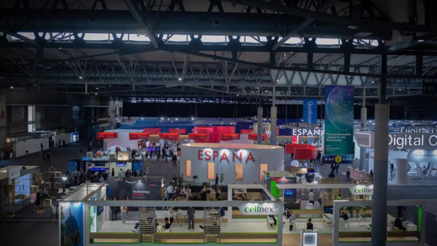 ep archivo   stands de la xiv edicion del mobile world congress mwc 2021 en el recinto gran via de