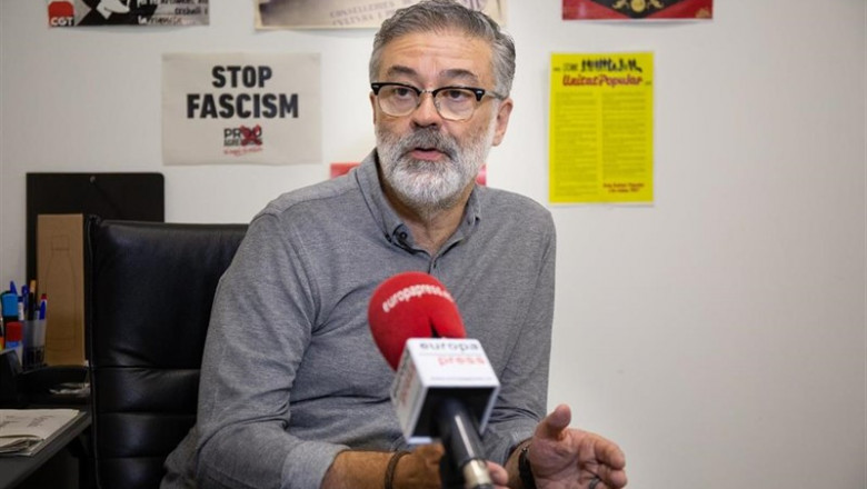 El diputado de la CUP en el Parlamento de Cataluña, Carles Riera, durante una entrevista para Europa Press. | David Zorrakino - Europa Press ep diputadola cupparlamentocataluna carles riera duranteentrevistaeuropa press